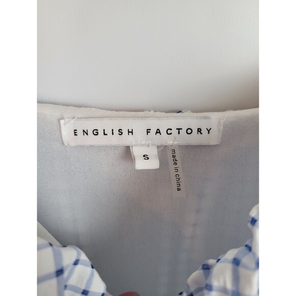English Factory Blue Gingham Mini Dress - Picture 4 of 9